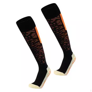 Футбольные носки премиум-класса для мужчин и женщин Black and Orange