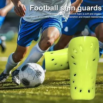Футбольные щитки для голени для взрослых и детей, дышащая защита голени, эргономичная защита голени Kid зелёный