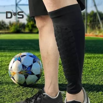Футбольные щитки для голени, компрессионные рукава для голени с сотовыми накладками, защита голени для детей и взрослых, футбол, спорт XL красный