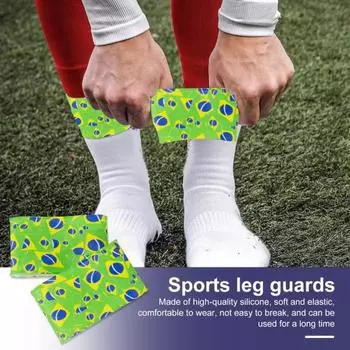Футбольные щитки для голени с силиконовыми рукавами, мини-футбольные щитки для мужчин, женщин, подростков, взрослых, тренировок, соревнований зелёный