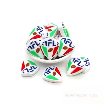 Футбольные силиконовые фокусные бусины для ожерелья, ювелирные изделия, бусины-ручки, брелки для рукоделия, автомобильные подвески diypen, аксессуары для бисерной ручки и материал ручной работы Set of 10