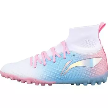 Футбольные тренировочные кроссовки Li Ning Shadow 2.0 Turf, мужские футбольные бутсы, синие, розовые, белые, YSTT029-3 42