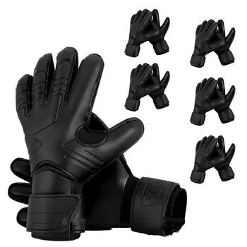 Футбольные вратарские перчатки Футбольные вратарские перчатки Дышащие футбольные тренировочные перчатки с регулируемым запястьем для молодежи и взрослых 5#