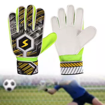 Футбольные вратарские перчатки Тренировочные вратарские латексные аксессуары Утолщенная экипировка для вратарей Red Size 5