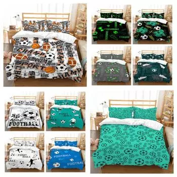 Футбольный 3D принт, комплект постельного белья, роскошное домашнее постельное белье, уникальный дизайн, покрывала, одеяло, постельное белье, костюм UK Single 135x200cm