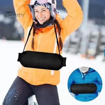 Футбольный чехол для рук, мягкий, теплый, ветрозащитный, согревающий рукав для рук с двухточечным креплением для бейсбола, тенниса, спорта на открытом воздухе чёрный