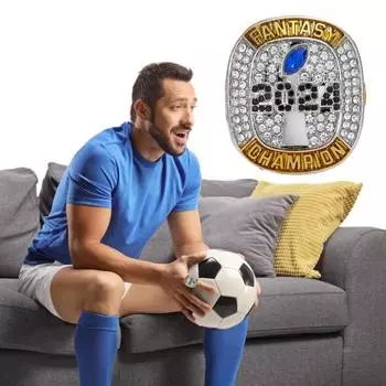 Футбольный чемпионат, кольцо с двойным покрытием, кубический цирконий, ожерелье, браслет, подвеска, победитель футбольной лиги 9