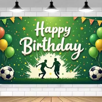 Футбольный день рождения Фон Футбольный стадион Мальчики С днем рождения Украшения для вечеринки Фон Торт Стол Баннер Фотореквизит