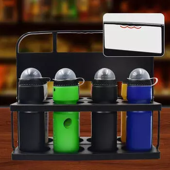 Футбольный держатель для бутылок с водой, держатель для напитков, столешница с ручкой, складная чашка для клуба чёрный