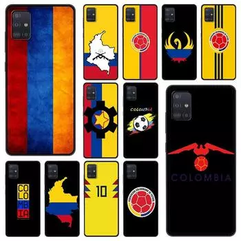 Футбольный флаг Колумбии для Samsung Galaxy A51 A71 A21S A12 A11 A31 A52 A41 A52 A32 5G A72 A01 A02S, мягкий чехол для телефона, черный чехол Samsung A11