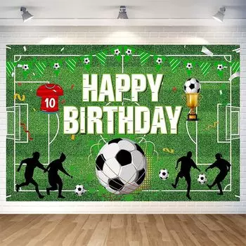 Футбольный гобелен на день рождения Футбольный гобелен на день рождения Стильный настенный фотофон на день рождения Футбольный плакат с днем рождения