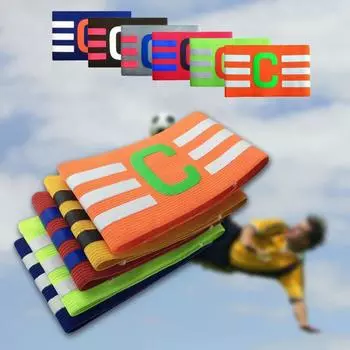 Футбольный капитан, повязка на руку, значок футбольного соревнования, лидер спортивного матча, повязка на руку оранжевый