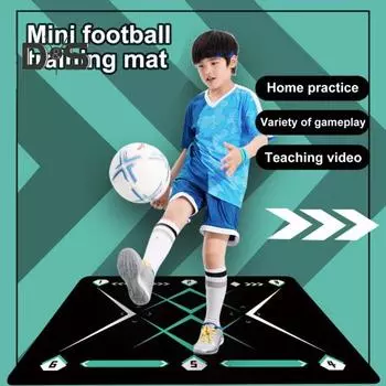 Футбольный коврик для тренировки шагов для улучшения контроля мяча, скорости, ловкости, нескользящий футбольный коврик для всех уровней, улучшения навыков дриблинга 50x80cm чёрный