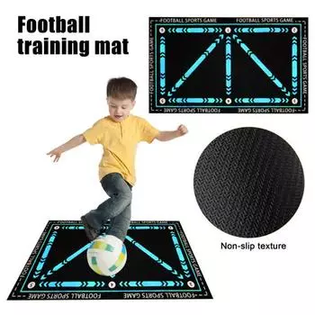 Футбольный коврик для тренировки стопы, бесшумный футбольный спортивный вспомогательный коврик, нескользящее оборудование для тренировок по футболу в помещении M синий