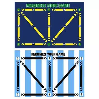 Футбольный коврик для тренировок по шагам Футбольный тренировочный коврик Нескользящий тренировочный коврик для мяча Оборудование для обработки мяча Износостойкое для дома и в помещении Brazilian model