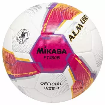 Футбольный мяч MIKASA 4 Сертифицированный мяч Японской футбольной ассоциации Мяч ALMUNDO с наклейкой для учеников начальной школы Рекомендуемое внутреннее давление розовый