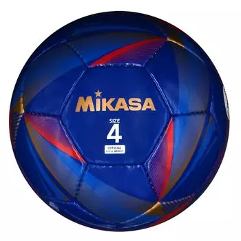 Футбольный мяч MIKASA 4, сертифицированный Японской футбольной ассоциацией, мяч для начальной школы, сшитый вручную, темно-синий, рекомендуемое внутреннее давление, нет. (Для студентов)