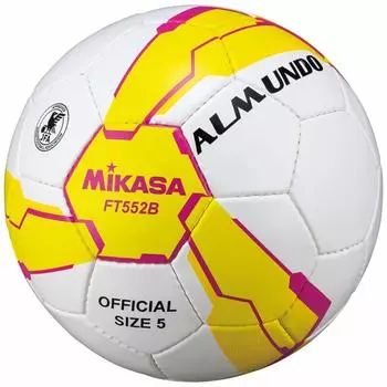 Футбольный мяч MIKASA, сертифицированный Японской футбольной ассоциацией, мяч 5 ALMUNDO для учеников старших и младших классов Рекомендуемое внутреннее давление жёлтый