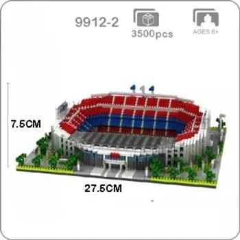 Футбольный стадион Барселоны Микроблоки Строительные наборы Мини-кирпичи Архитектура Строительные блоки Игрушки для взрослых Футбольное поле Подарок