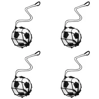 Футбольный тренажер для ударов по мячу Футбольный мяч Сетка для удара Футбольные тренажеры (черный)