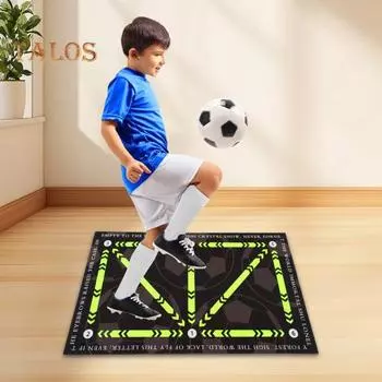 Футбольный тренировочный коврик для улучшения контроля свода стопы, нескользящая поверхность, тренировочный коврик для игры в регби, улучшение навыков владения мячом, футбольный спортивный коврик, мяч флуоресцентный зеленый