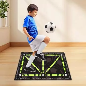 Футбольный тренировочный коврик для улучшения контроля свода стопы с нескользящей поверхностью для навыков футбола и регби кофейный