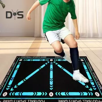 Футбольный тренировочный коврик для улучшения контроля свода стопы, нескользящая поверхность, тренировочный коврик для игры в регби, улучшение навыков владения мячом, футбольный спортивный коврик, мяч синий