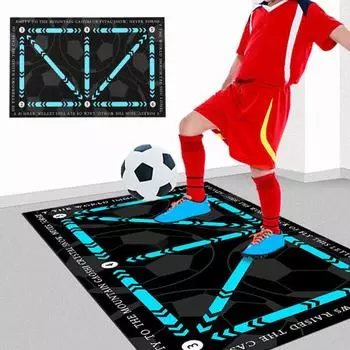 Футбольный тренировочный коврик для улучшения силы, ловкости и координации, противоскользящий, бесшумный 40x60cm королевский синий