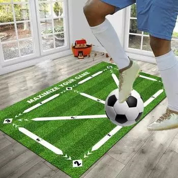 Футбольный тренировочный коврик, оборудование для тренировок по футболу, тренировочный коврик для тренировок по футболу в помещении, оборудование для футбольных шагов для юного футболиста зелёный