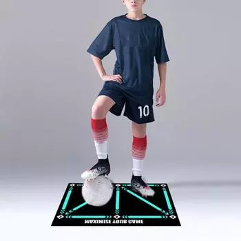 Футбольный тренировочный коврик с контролем ведения мяча, складной износостойкий нескользящий резиновый вспомогательный коврик для ног, спортивные аксессуары