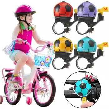 Футбольный велосипедный звонок для детей, мини-мультяшный велосипедный гудок, четкий звук, детский звонок для велосипеда, веселые велосипедные гудки для горного велосипеда, шоссейного велосипеда, скутера фиолетовый