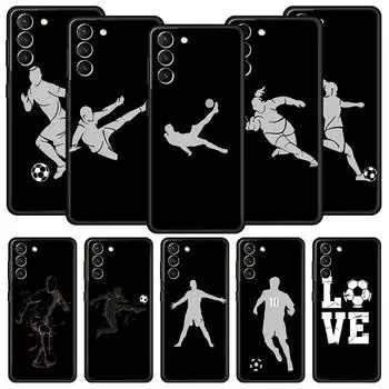 Футболист Футбол Арт Силиконовый чехол для телефона Samsung Galaxy S23 S22 S21 S20 FE Ultra 5G S10 S10E S9 S8 Plus 10 20 Cover Samsung S23