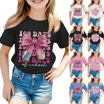 Футболка 100 дней школы для детей, мальчиков и девочек, футболка 100-й день школы, детский сад, футболки, топы 100 бежевый