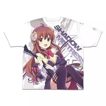 Футболка 2D Cospa Machikadomazoku Shadow Mistress Yuko с полной графикой, размер XL, полиэстер, 2-цветная, двухсторонняя
