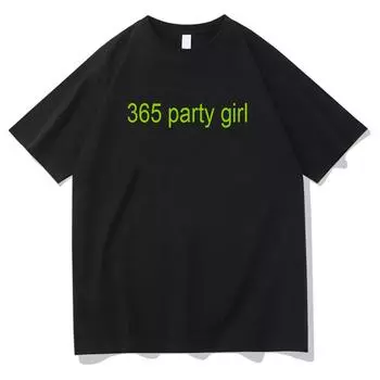 Футболка 365 Party Girl Футболка Charli XCX Brat 360 Album Футболка Ретро Модные женские футболки Гранж Культ Классика Печатные футболки Хлопок XS зелёный