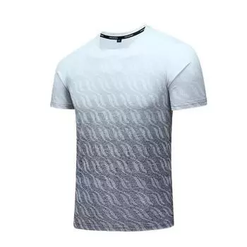 Футболка 8XL Large Ice Silk с градиентным цветом, эластичная, повседневная, дышащая, универсальная, с принтом, с круглым вырезом 8XL белый