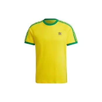 Футболка adidas 3-Stripes Team Yellow/Team Green/Bold Blue Мужская уличная одежда HK7422 XS