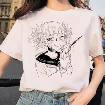 Футболка Ahegao с японским аниме, женская футболка Harajuku Boku No Hero Academia, забавная футболка сэмпай 3XL белый