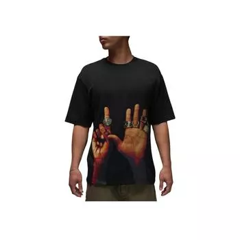 Футболка Air Jordan Flight MVP Rings, черная/парусная, унисекс, топы HJ2322-010 M
