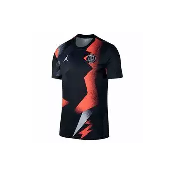 Футболка Air Jordan Paris Saint-Germain Football Training с короткими рукавами, мужские топы, черные BV6100-011 S