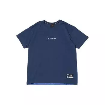 Футболка Air Jordan x Fragment Темно-синий/Sport Royal/Белый Мужские топы Синий DA2985-414 L