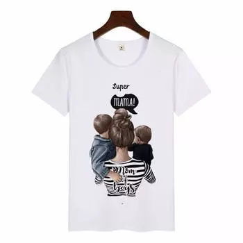 Футболка Amour Casual Mom Life Is The Best Life с принтом Футболка Feminist Women Harajuku T S белый