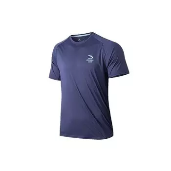 Футболка Anta Breathable Quick-Dry с круглым вырезом, приталенная, с коротким рукавом, мужская, синяя 952225107-4 S