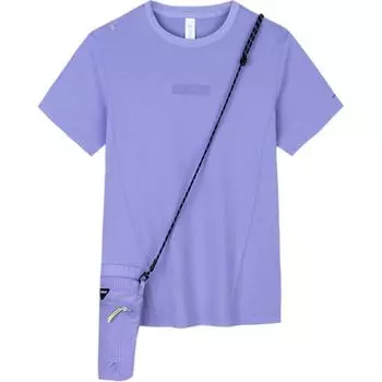 Футболка Anta Champion All-Weather Series, однотонная, дышащая, универсальная, повседневная, с коротким рукавом, женские футболки Secret-Mirror-Purple 162430111-4 M