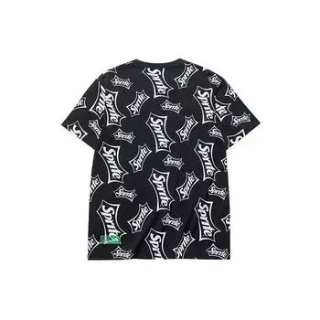 Футболка Anta X Sprite All Over Logo Print Loose, топы унисекс, черная 952129148-3 M