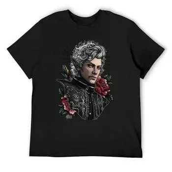 Футболка Astarion Vampire Bf синяя Архивные рубашки с графическим принтом Летний топ Простая мужская одежда S белый