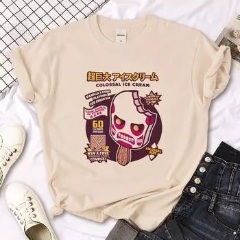 Футболка Attacke Attack on Titan, женская футболка с графическим рисунком для девочек, уличная одежда в стиле Харадзюку S