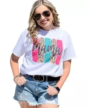 Футболка Azura Exchange с графическим принтом Leopard Brush Stroke M белый