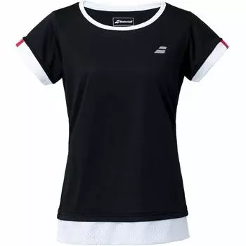 Футболка Babolat Tennis Wear CLUB SHORT SLEEVE SHIRT Футболка с коротким рукавом BWG1330C 2021SS для женщин [Правомочные льготы] чёрный