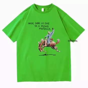 Футболка Bad Bunny Nadie Sabe, винтажная мужская женская эстетичная футболка Un Preview, унисекс, хлопковые футболки высокого качества, забавная рубашка XS